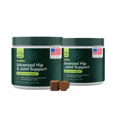 Load image into Gallery viewer, Wuffes Advanced Dog Hip and Joint Supplement with Glucosamine, Chondroitin, Omega 3, MSM, and Green Lipped Mussel, 120 Pork Flavored Chews for Small Dog Breeds
