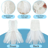 Dog Dress Tutu Skirt for Dogs Cats Girl, Sweet Dog White Princess Dresses with Bowknot, Pet Lace Costume Formal Clothes for Wedding Party Holiday Birthday (White, X-Large(17-27lb))