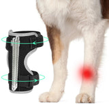 GoGoPaw Dog Front Leg Brace Adjustable, Ankle Support for Dog Wrist Brace Splint with Removable Dual Metal Springs & Reflective Edge for Arthritis, Sprains, and Injury Support (Black, M)