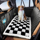 CarChic Backseat Extender Pet Bed Mat, Deluxe Dog Bed for Car Back Seat, Non-Slip Dog Mat for Truck Back Seat Cover with Hard Bottom, Plaid Backseat Dogs Bed for Car Trucks SUVs (57.8" * 26.7" inch)