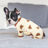 2 Pack Dog Pajamas Small Sized Dog Onesie Clothes Soft Stretchy Puppy Pajamas for Dogs Cats Girl Pet Costume Bear Printed Pjs Outifts French Bulldog Chihuahua Doggie Clothes (Pink&White, XX-Large)