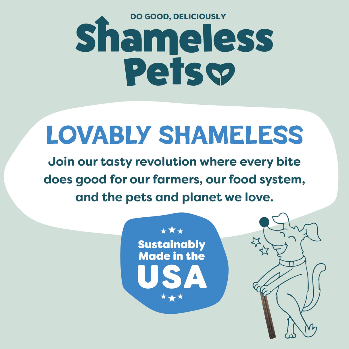 Shameless Pets Blueberry & Mint Dental Chews for Dogs, 32 Chews - Natural Dog Teeth Cleaning Treats with Fresh Breath Benefits | Grain-Free Dental Sticks for Small, Medium & Large Dogs