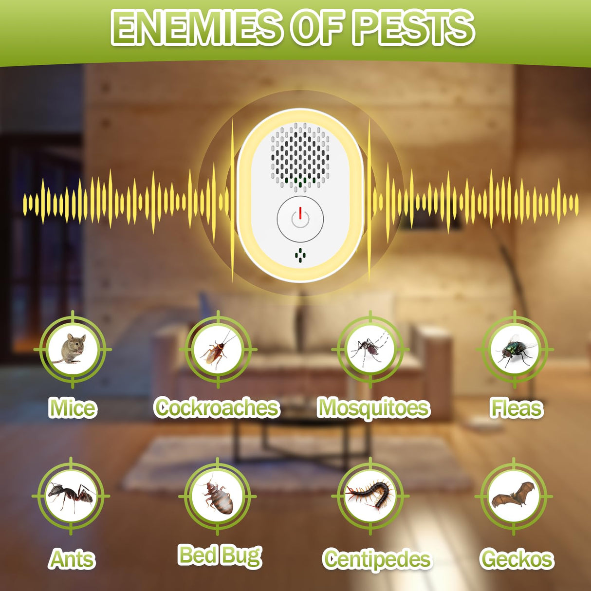 Ultrasonic Pest Repeller, Mouse Repellent Ultrasonic Plug In Indoor Sonic Repellent Pest Control Rodent Repellent Ultrasonic Mouse Insect Bug Bat Squirrel Rat For House Attic Garage Basement Apartment