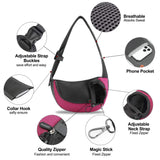 FDJASGY Pet Sling Carrier for Small Dogs Cats,Breathable Mesh Travelling Hand Free Puppy Backpack with Pouch and Adjustable Strap Carrier