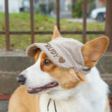 Personalized Dog Hat with Embroidered Name, Custom Dog Hat with Ear Holes, Adjustable UV Sun Protection Pet Baseball Cap Bucket Hats, for Pet Lovers (5 Sizes) (Style1)