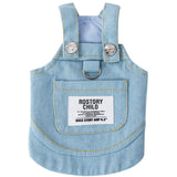 Dog Clothes Denim Dog Dresses for Small Dogs Harness Dress Puppy Clothes with Leash Ring Dog Costume with Pocket Summer Cat Apparel Dog Clothes Cat Shirts Small Dog Dresses Female Light Blue X-Large