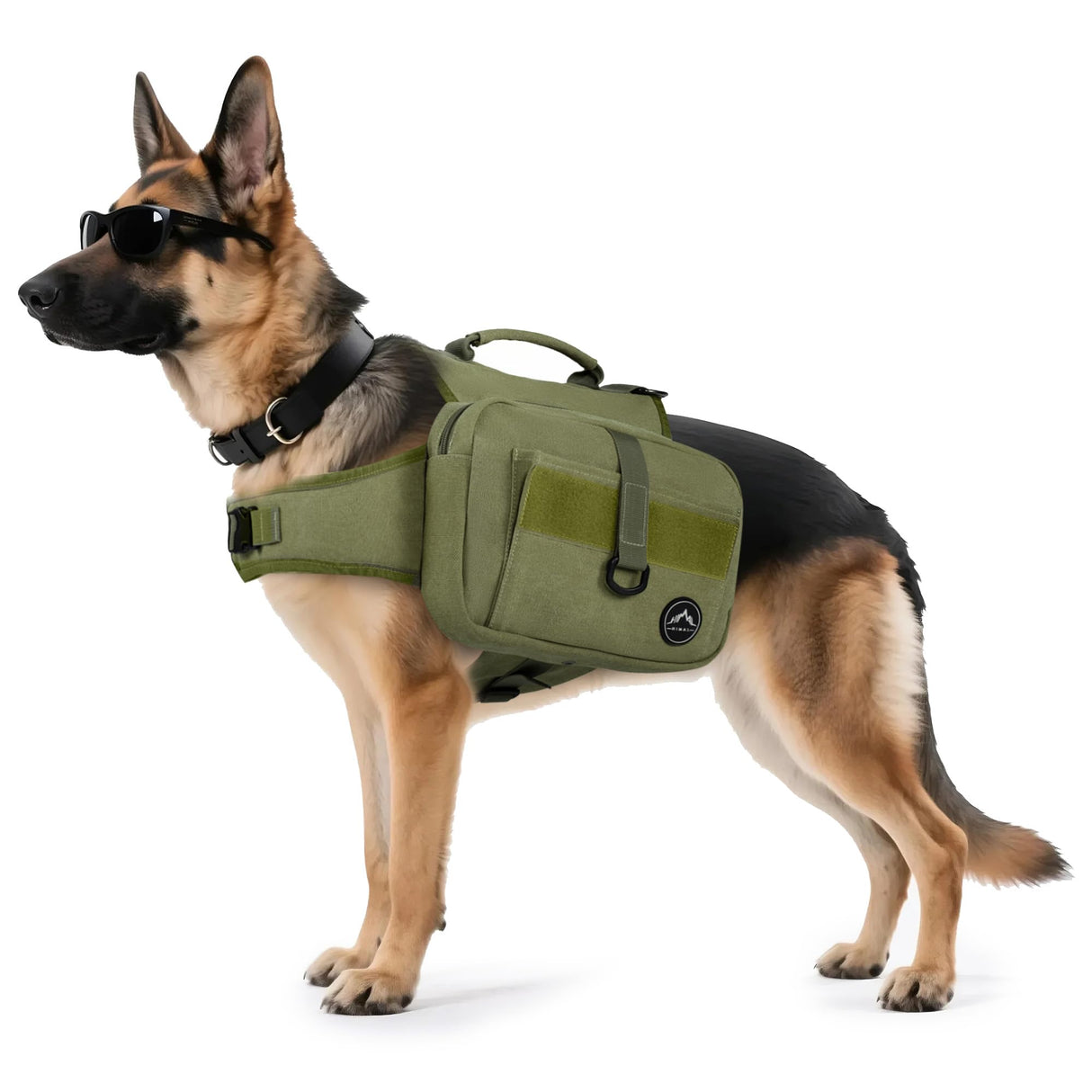 Himal Outdoors Dog Backpack & Saddle Bag, Tactical Hiking Backpack for Large Dogs with Side Pockets & Adjustable Strap