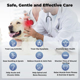16*650nm & 8*808nm Cold Laser Therapy Device for Dog Cat, 5200mAh Portable Near Red Light Laser Therapy with Protective Cover, Puppy LLLT Pet Treatment Machine for Muscle Pain Relief & Improve Healing