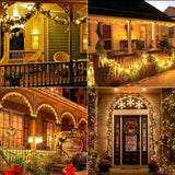 Joomer Solar Fairy Lights, 2-Pack Total 80FT 240LED Solar String Lights Outdoor Waterproof 8 Lighting Modes for Patio Fence Party Garden Yard Home Holiday Tree Outdoor Decoration (Warm White)