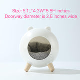 TUTU&LELE Hamster Hideout, Tiny House Hideout and Habitat, Space Elf Hiding Nest, Durable Hamster Bed with Round Thick Plush Pads, for Mice, Gerbils,Hamsters to Play, Sleep and Rest (White)