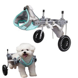 Dog Wheelchair for Back Legs，Adjustable Pets Cart Mobility Aids for Little Pets,Chest & Thigh Support,Suitable Small Medium Dogs (Two Wheels, S)