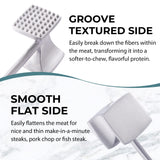 Meat Tenderizer Hammer with Comfortable-Grip Handle, Dual-side Mallet for Kitchen, Heavy Duty Pounder For Tenderizing Steak, Beef and Fish