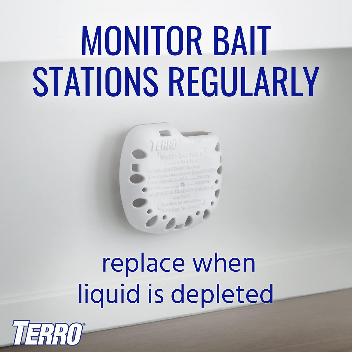 TERRO Multi-Surface Liquid Ant Baits 4 Bait Stations Attracts & Kills All Ants