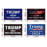 Trump 2024 Flag, 3x5 Feet Take America Back Flag Double Sided and Trump 2024 Stickers, Trump American Flag with 2 Brass Grommets Outdoor Indoor Garden