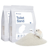 Niteangel Training Litter Potty Sand - Hamster Sand Bath for Syrian Dwarf Hamsters Gerbils Mice Lemming Degus or Other Small-Sized Pets ((1.4 L X 2 - Blue Label)