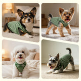 COOHAMS Dog Clothes, Stripe Dogs Shirts for Small & Medium Breeds, Pet Tank Top, Breathable Waffle Fabric Puppy Outfit, Shirt for Chihuahua, Yorkie, Dachshund, Corgi (4Pack, Medium)