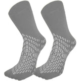 HCS Bariatric Hospital Socks with Grips for Women & Men (6 Pairs) - Non Slip Socks for Elderly/Non Skid Socks for Seniors - Fall Risk Patient Slippers (Gray, Bariatric)