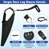 BARKLESS Single Dog Rear Leg Sleeve to Stop Licking, Breathable Male Female Dog Recovery Suit for Post Surgery, Comfortable Back Leg Sleeve for Wound Healing, Protective Cone Collar Alternative