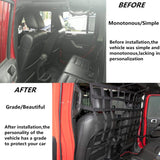 Car Rear Seat Isolation Barrier Net Back Pet Dog Seat Divider for Wrangler JK JL Unlimited 2007-2025 Gladiator JT Truck 2 Door 4 Door for Pet Children Safe Drive (Black)