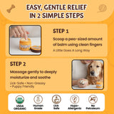 Petsmont Touch & Heal Organic Paw Balm for Dogs 2oz - Cream Lotion Protection Moisturizer Nose Natural Soother Hot Pavement Wax Dry Paws Cracked Butter Protectors Pad Snout Puppy Elbow Foot Pet