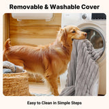 Veehoo Orthopedic Dog Bed for Large Senior Dogs, 7 Inch Thick XXL Memory Foam Dog Bed with L Shaped Bolsters, Orthopedic Pet Couch with Waterproof Liner & Removable Washable Cover, 52"x36"x7"