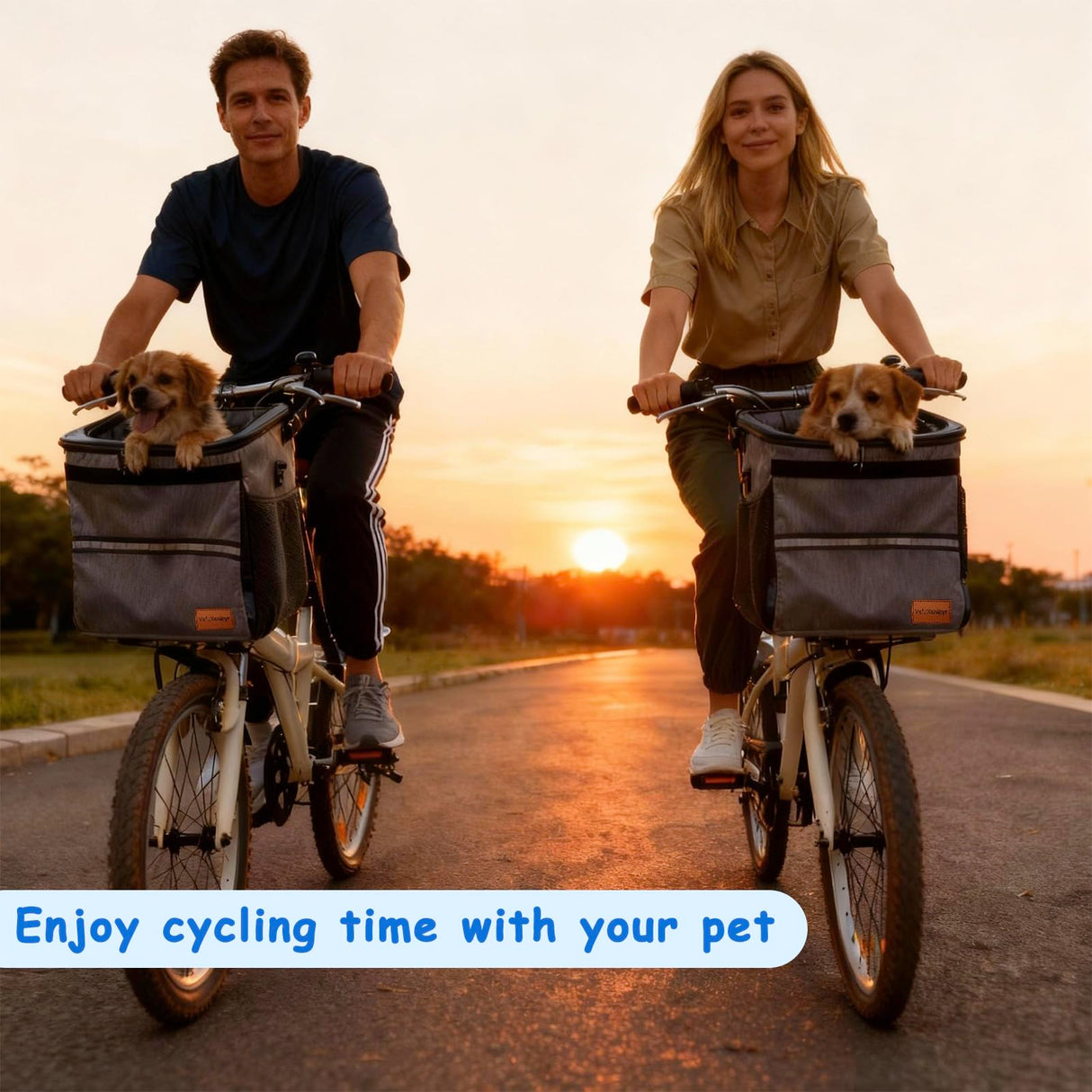 VeluXanipyr Dog Bike Basket,Cat Backpack Carrier,Dog Bike Carrier Hard,Pet Car Seat with Extended Single Shoulder Strap,Pet Shoulder Bag with Pet Bath Brush，Disposable Pee Pads 5pcs,Gray