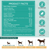 NATURE TARGET Dog Allergy Chews - Dog Allergy Relief, for Skin, Coat, Anti-Itch, Seasonal Allergies, Scratching, Pawlicking, 180 Freeze Dried Chews