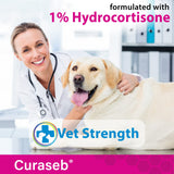 Curaseb Hydrocortisone Wipes for Dogs & Cats – Instant Itch Relief for Hot Spots, Paw Licking, Rashes, Allergies, Bites, Dry Skin – with Soothing Aloe - 100 Wipes
