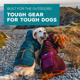 Wilderdog Double-Layered Hooded Sherpa Fleece Dog Jacket with Belly Strap, Leash Hole, Back Snap Pocket