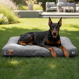 Sytopia 42 Inch Indestructible Dog Beds for Large Dogs, XL Chew Proof Dog Bed, Waterproof Pet Crate Pad with Chew-Resistant Removable Cover, Great for Indoor, Outdoor, Crate, Patio Use (Grey)