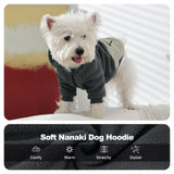 Nanaki Dog Hoodies for Large Dogs Sweatshirt with Pocket-Warm Fleece, Long Sleeves Adjustable Zip Collar-Comfort Pet Sweater for Labrador, Large Sweatshirt Winter Coat for Fall Winter Spring Grey 2XL