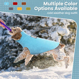 DENTRUN Reversible Dog Coat - Windproof Polar Fleece Vest with Reflective Neck Strips, Hook & Loop Closures, Easy-On Cold Weather Jacket for Medium Puppies (Medium Dogs Gear)