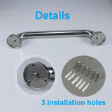 2 Pack 16 Inch Shower Grab Bar, ZUEXT Chrome Stainless Steel Bathroom Grab Bar, Shower Handle, Bathroom Balance Bar, Safety Hand Rail Support - Handicap, Elderly, Injury, Senior Assist Bath Handle