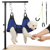 ondware Dog Grooming Arm with Dual-Spiral Clamp, Adjustable Height 27-37 inch, Dog Grooming Table Arm with Hammock, Groom Restraint for Small Medium Dogs at Home or Salon