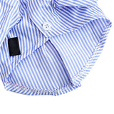 Striped Dog Shirt Breathable Casual Short Sleeve Puppy Clothes with Bow for Spring Fall (L)