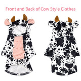 French Bulldog Funny Dog Costume - Cow Dog Party Costume for Dogs - Christmas Milk Cows Cat Clothes (L)