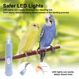 LUKHMELF Bird Nail Grinder,Bird Beak Grinder,Silenced Bird Nail File with LED Lamp,Suitable for Budgerigars,Parakeets,Conure,Parakeets,Crested Myna,Lovebirds, Finches.