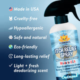 Bodhi Dog Itch Relief Spray - Natural Relief for Dry, Itchy, Allergic, or Bug-Bitten Skin - Safe for Dogs & Cats - Soothing Oatmeal Formula - Made in USA (Oatmeal, 17 Fl Oz)