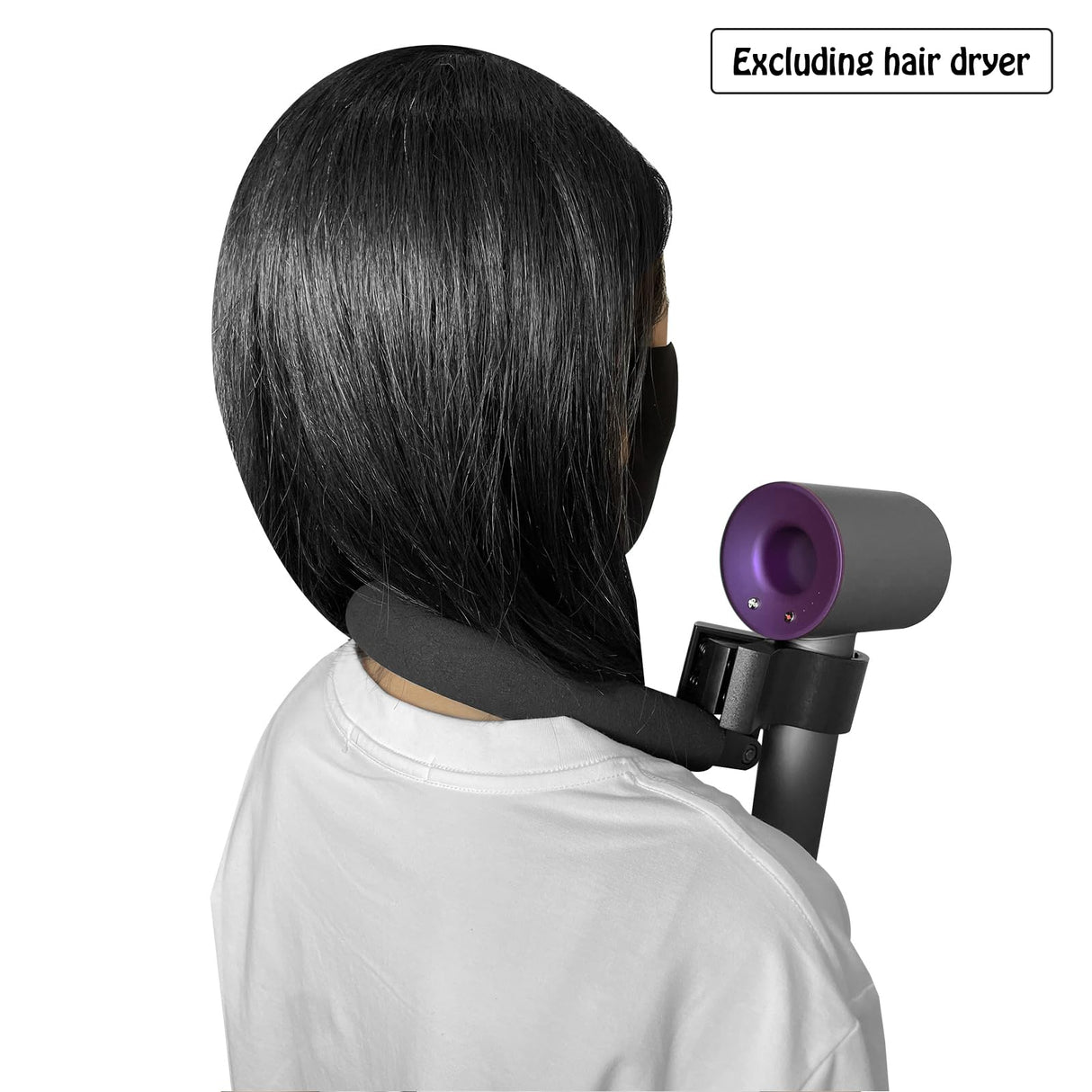 DAWAZ pet Grooming Dog Hair Dryer Water Blowing Machine Neck Hanging Bracket Universal Adjustment Free Your Hands (D3), BLACK