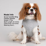 KYEESE Waffle Dog Shirts for Small Dogs Soft Stretchy T-Shirts Lightweight Puppy Tank Top Sleeveless Pet Vest with Cute Pocket and Plaid Patchwork for Daily Wear, Large