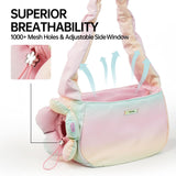 TOUCHDOG Pet Carrier Purse for Small Dogs & Cats - Lightweight Travel Handbag, Breathable Tote with Padded Interior (Pink)
