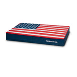 The Dog’s Bed Replacement Outer Cover, Oxford Fabric, Blue with Red Trim US Center Flag, Medium, 4-Inch