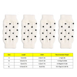 Pssopp Dog Leg Warmers Knitted, 4Pcs Winter Warm Socks Knitted Dog Leg Hock Protector Pet Elbow Protective Sleeve for Dogs