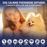 LKBHGF Dog Calming Pheromones Diffuser 6 in 1 Kit Appeasing Pheromone Diffuser to Calm (2 Plug in+4 x48ml Refill) for Anxiety Relief Reduce Aggression Fighting Barking Stress 120 Day Supply(Tasteless)