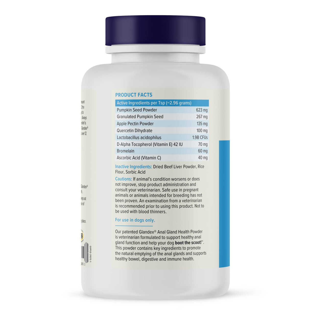 Vetnique Glandex Dog Fiber Supplement Powder for Anal Glands with Pumpkin, Digestive Enzymes & Probiotics - Vet Recommended (Regular or Advanced Strength) - Boot The Scoot (5.5oz Powder, Beef Liver)