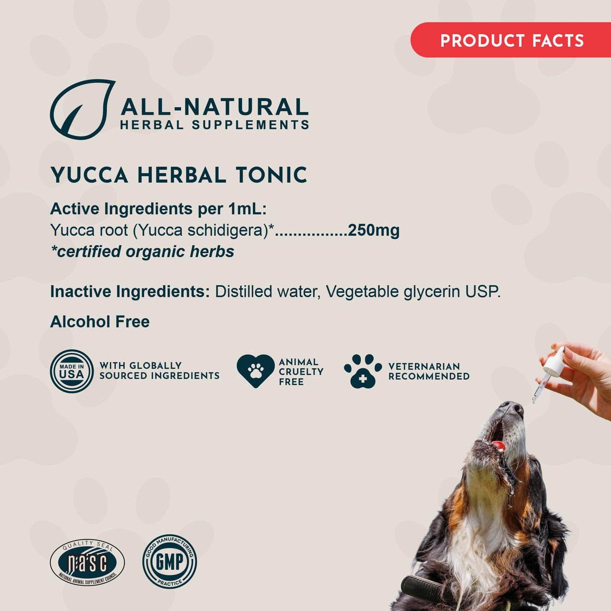 Animal Essentials Yucca - Hip and Joint Yucca Root Supplement for Dogs & Cats, Liquid Herbal Care Drops for Senior Dogs & Older Pets, Bowel & Immune Support, Antioxidant Boost - 1 fl oz