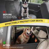 nuzzpawur Medium Dog Car Seat, Hard Bottom Car Seats Cover for Dogs, Waterproof Non-Slip Foldable Back Seat Extender for Small to Medium Size Dog, Backseat Cover for Dogs in Vehicle SUV Truck, Black M