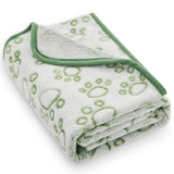 Green Throw Dog Blanket for Puppy Gifts, Dog Stuff Used for Pet Beds, Washable Soft Puppy Essentials Accesssories
