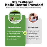 Dog Dental Powder, Teeth Cleaning Powder for Dogs, Plaque & Tartar Remover for Pet Oral Care - Fresh Breath & Teeth Cleaning Made Easy - Natural Herbal Blend + Probiotics - 75 Servings(150g) (Mint)