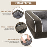Yiruka Orthopedic Dog Beds for Extra Large Dogs, Waterproof XXL Pet Bed with Sides, Non-Slip Bottom and Egg-Crate Foam Big Dog Sofa Bed with Washable Removable Cover, Dark Green
